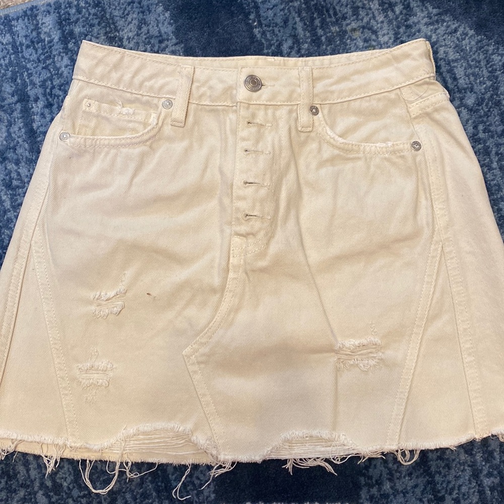 FREE PEOPLE DENIM SKIRT SIZE:25